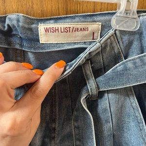 Wish list paper bag mom jeans brand new no tag